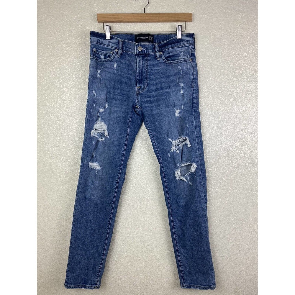 Abercrombie & Fitch Men's Skinny Stretch Distressed Jean Size 30x32